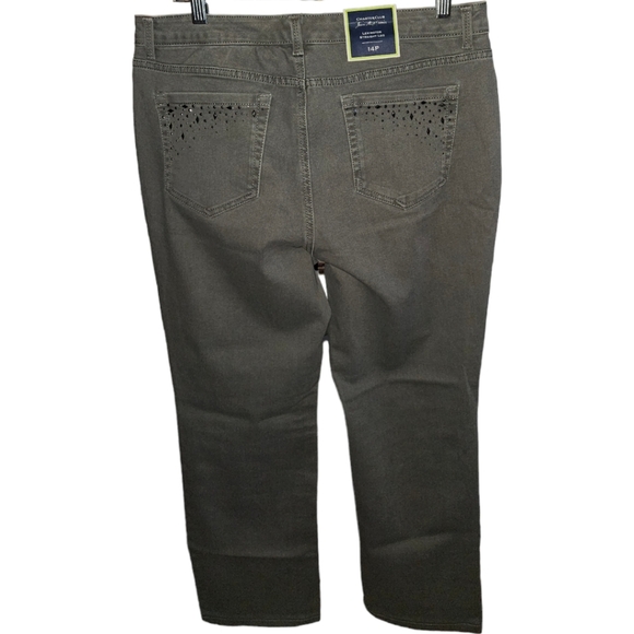 NWT Charter Club Studded Pocket Lexington Straight Leg Pants - Picture 2 of 5